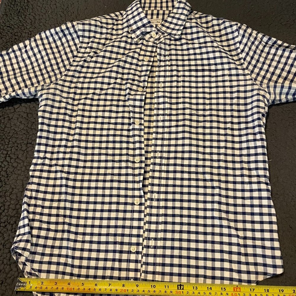CLUB MONACO 100% Cotton Check SHIRT, SLIM fit
